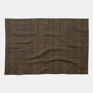 Mörk Rustic Burlap med Golden Glow Kökshandduk