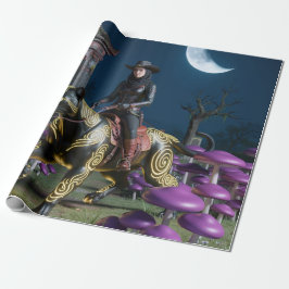 Mörk ryttare Svart katt Svampar Ghoule Presentpapper