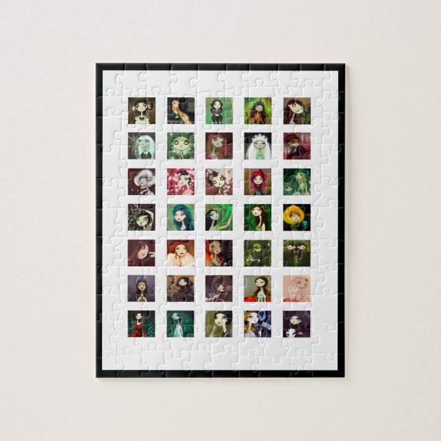 Mörk sagateckenCollage Pussel (Vertikal)