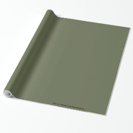 Mörk Sage Grönt Elegant Neutralt Solid Deep Färg Presentpapper