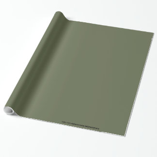 Mörk Sage Grönt Elegant Neutralt Solid Deep Färg Presentpapper