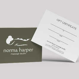 Mörk Sage Massage Therapist Day Spa Gift Card
