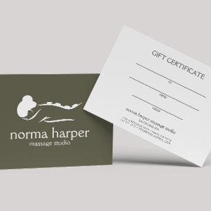 Mörk Sage Massage Therapist Day Spa Gift Card