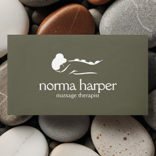 MÖRK SAGE Stone Massage Therapy Hälsa Day Spa Visitkort