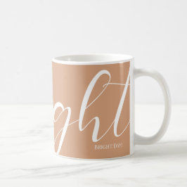 Mörk Salmon White Typography Mugg
