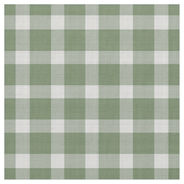 Mörk salvia grön och vit rutig plagg gingham tyg (Närbild)