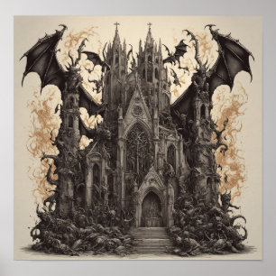 Mörk Sanctum: Släpp loss Metall Soul med gotik Poster