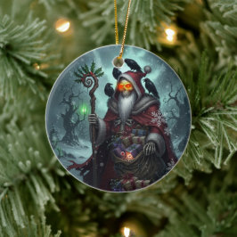 Mörk Santa of Shadows - Gothic Juleton Julgransprydnad Keramik