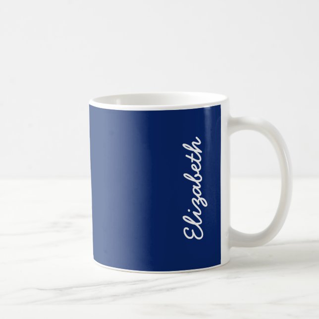 Mörk Sapphire Solid Färg Kaffemugg (Höger)