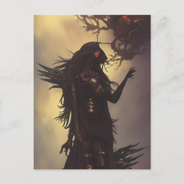 Mörk Sci-Fi Fantasy Vykort (Framsida)