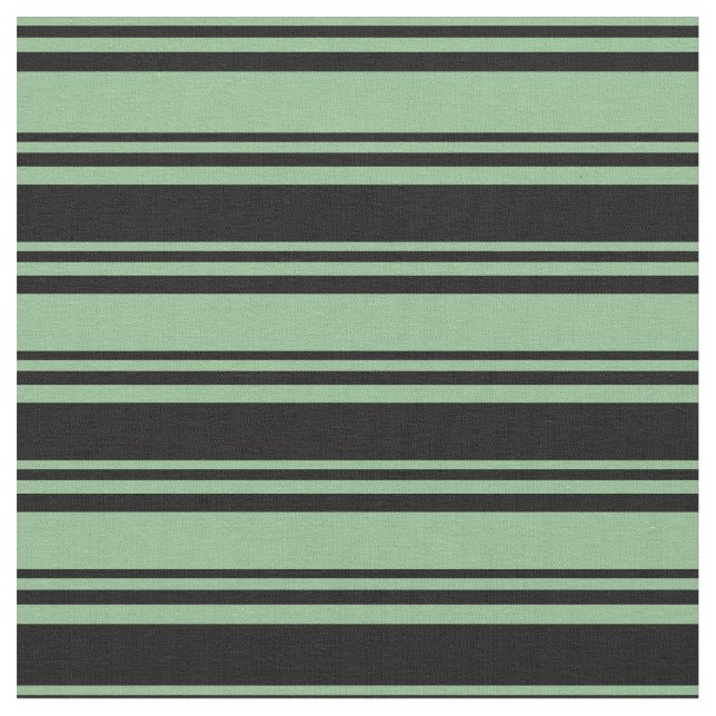 Mörk Sea Grönt and Black Färgad Lining Mönster Tyg (Närbild)