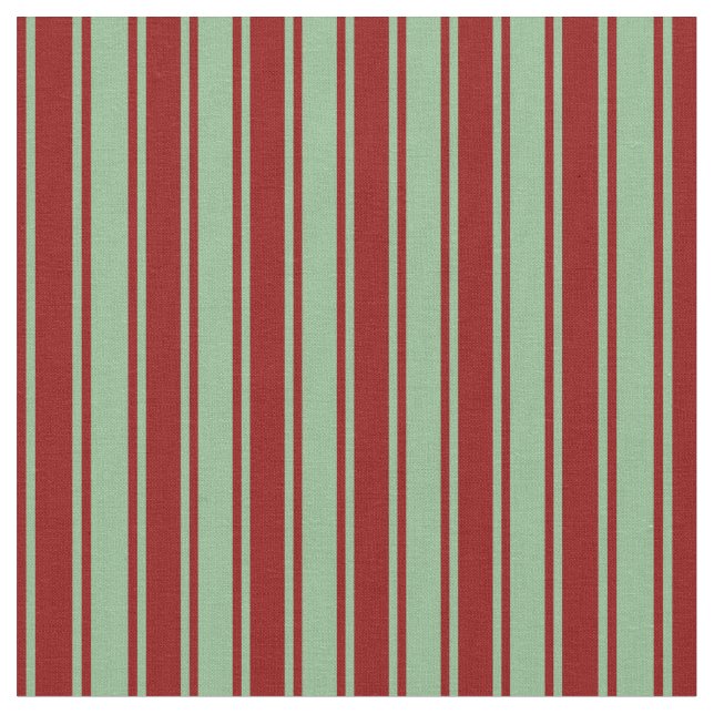 Mörk Sea Grönt och Mörk Red Rand Tyg (Närbild)