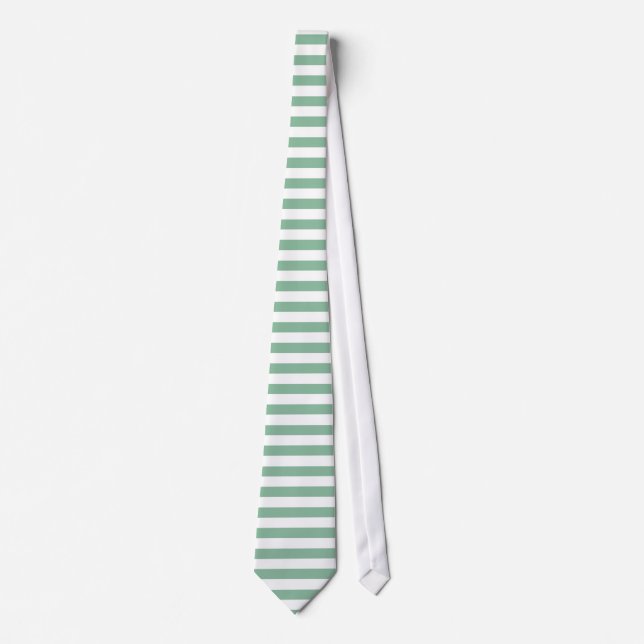 Mörk Sea Grönt Vågrät Rand Slips (Framsida)