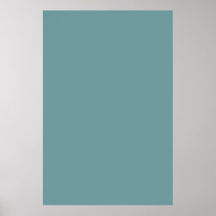 Mörk Seafoam Blue Grönt Färg Trend Sea Skam Poster