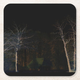 Mörk Sida 4 kustertna Underlägg Papper Kvadrat