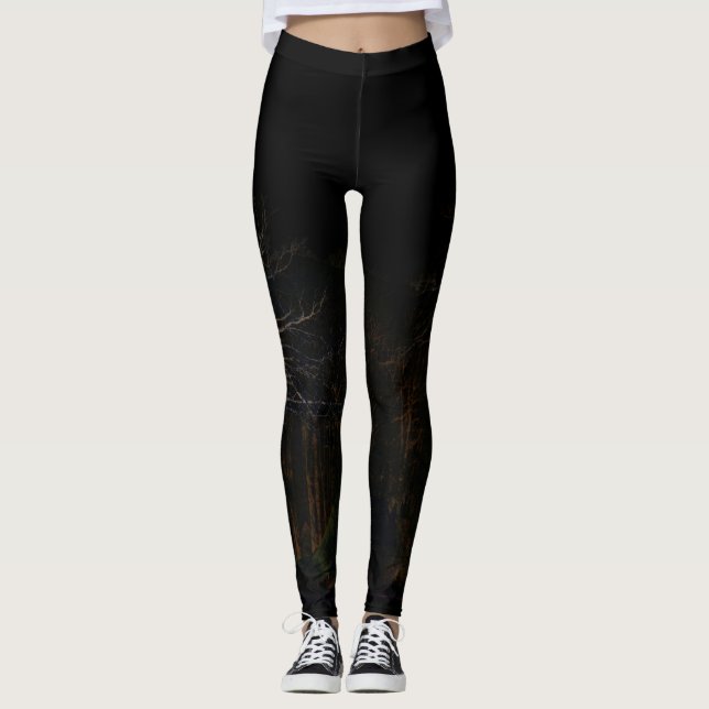 Mörk Sida 4 lecna Leggings (Framsida)