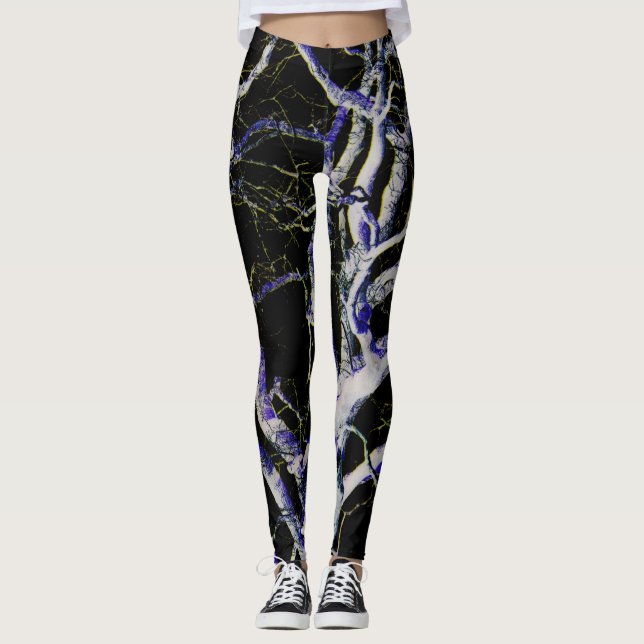 Mörk Sida 5 lecna Leggings (Framsida)