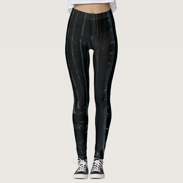 Mörk Sida 6 lecna Leggings (Framsida)