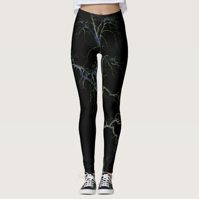 Mörk Sida 8 lecna Leggings (Framsida)