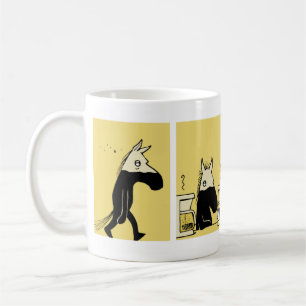 Mörk sida av hästkaffemuggen #1 kaffemugg
