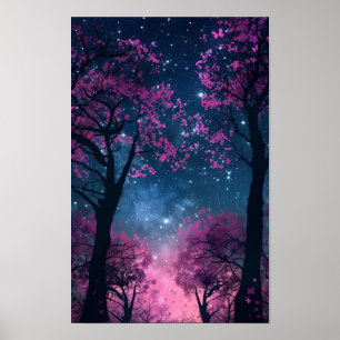 Mörk Silhouette Mobile Tapet Poster