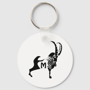 Mörk Silhouette Ram i Monogram i Svarta Bläck Nyckelring