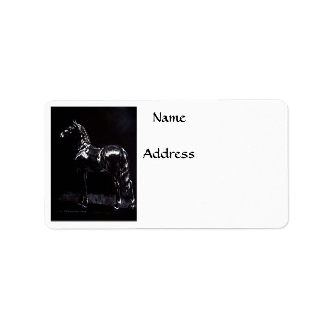 Mörk Silver Adressetikett (Framsidan)