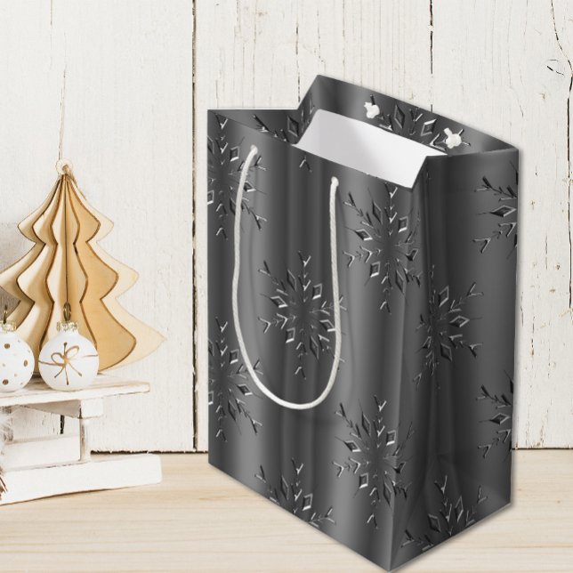 Mörk Silver Snöflingor jul (Skapare uppladdad)