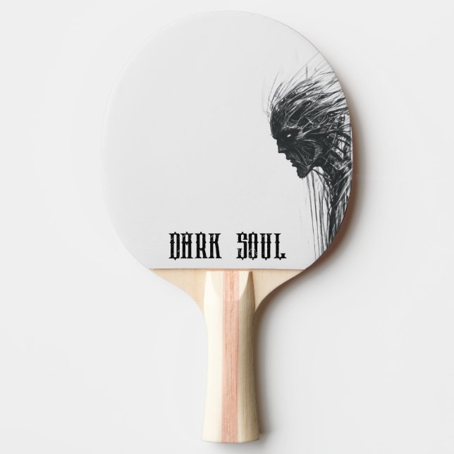 Mörk själ mörkt väsen skiss pingisracket (Framsidan)
