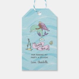 Mörk Sjöjungfru för Lila av hud med delfinTack Presentetikett