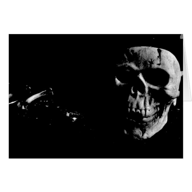 Mörk skalle hälsningskort (Framsidan Horizontal)