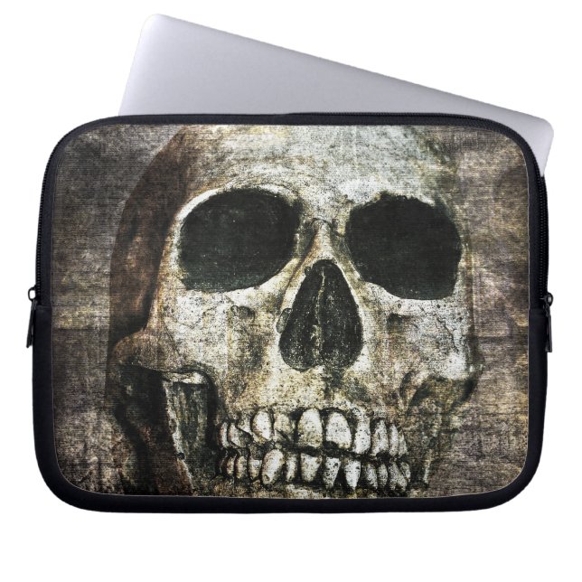 Mörk skalle laptop fodral (Framsidan)