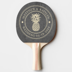 Mörk Skiffersten Pineapple Bröllopsnamn Pingisracket
