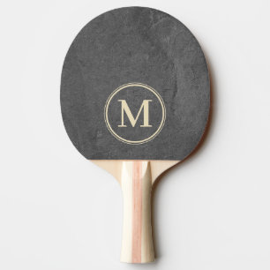 Mörk Skifferstensmonogram Pingisracket