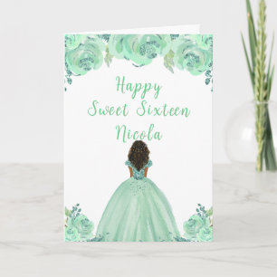 Mörk Skin Princess Mint Sweet sixteen Kort