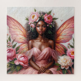 Mörk-skinn med Rosa Vingar Art Pussel