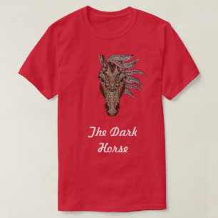 Mörk skjorta för häst t tee shirt