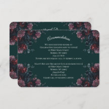 Mörk Skog Grön Elegant Bröllop Marinrödt Rosa-lila