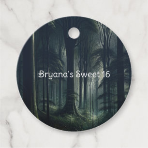 Mörk Skog i Skymningen Sweet 16 Gåvor Etiketter