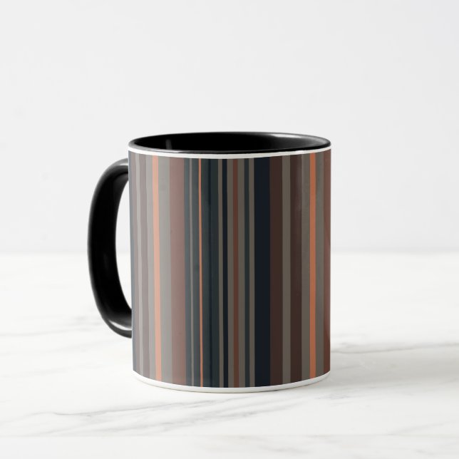 Mörk Skog Stribig Skogdesign  Mugg (Framsida vänster)