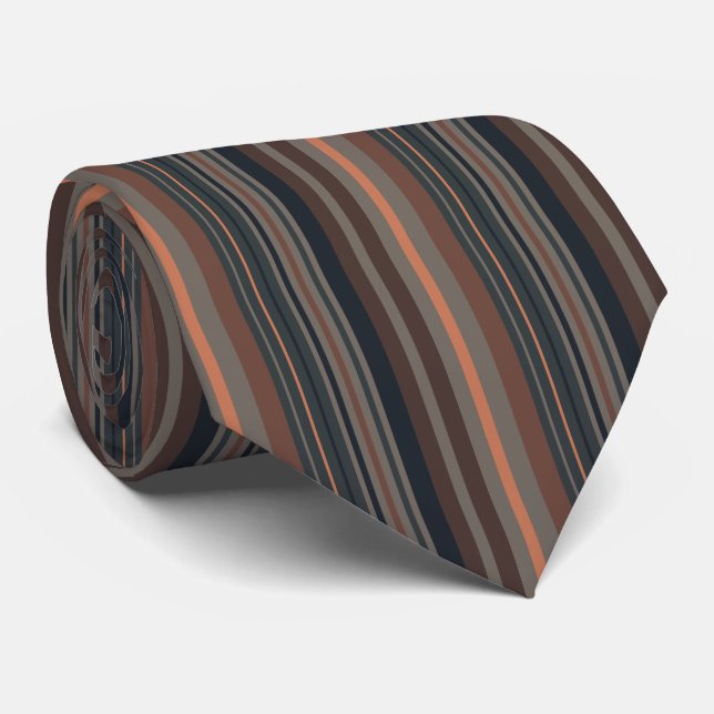 Mörk Skog Stribig Skogdesign  Slips (Rullad)
