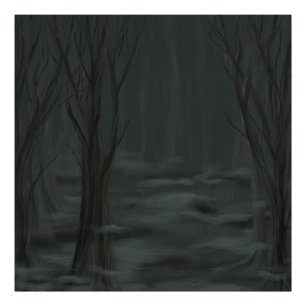 Mörk Skogen Fototryck