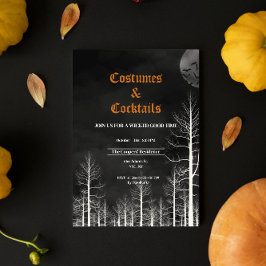 Mörk Skogen Halloween fest Inbjudningar