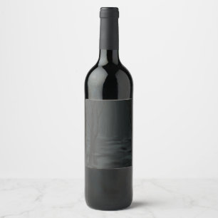 Mörk Skogen Vinflaska Etikett