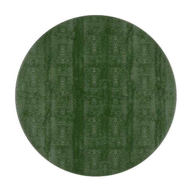 Mörk skoggrön rund glasskärbräda (Framsidan)