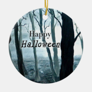 Mörk skogHalloween prydnad Julgransprydnad Keramik