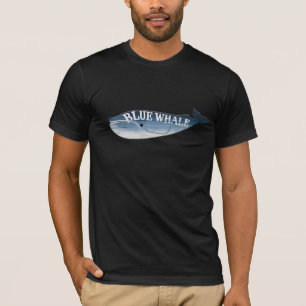 Mörk skuggar blåttval undertecknar T-tröja T Shirt