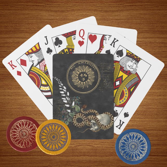 Mörk Skull och ögonblicksbild Casinokort (Skapare uppladdad)