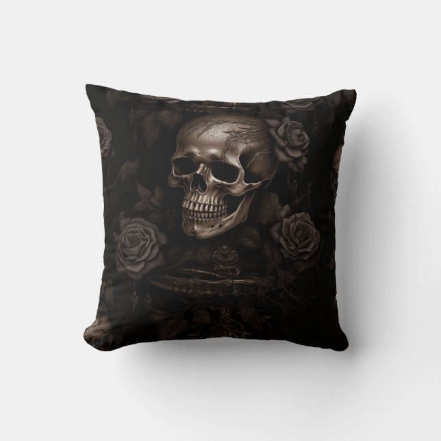 Mörk Skull och Ro Kudde (Framsida)
