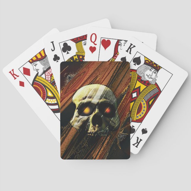 Mörk Skull Spelkort (Baksidan)
